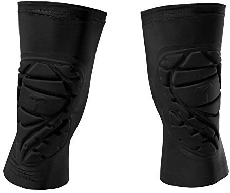 T1TAN Knee Guard 2.0 Knieschützer mit Kompression - Torwart Anti-Rutsch Knieschoner - Knie Protektor schwarz Gr. XL