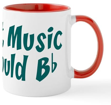 CafePress Without Music Life Would B Flat Mug 11 oz (325 ml) Ceramic Coffee Mug