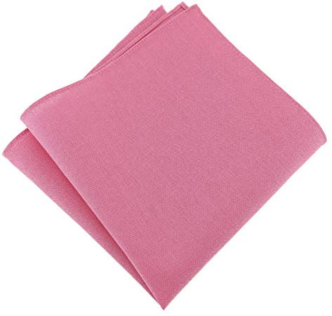 TigerTie - hochwertiges Einstecktuch aus 100% Baumwolle in rosa pink Unicolor einfarbig - Einstecktuch 26 x 26 cm
