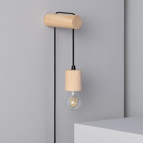 LEDKIA LIGHTING - Torsa Wandleuchte | Elegantes Design | Holzverarbeitung für Langlebigkeit | E27 Fassung | Für Wohnzimmer, Küche, Schlafzimmer | Modern | Natürlich, Holz