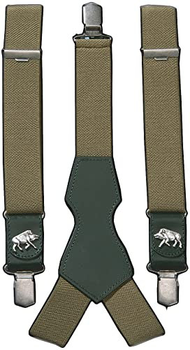 La Chasse® Hosenträger für Herren für Jäger mit Jagdmotiv Sau/Wildschwein Spezialhosenträger Trachtenaccessoires Trachtenhosenträger für Lederhosen von Oefele Jagd & Outdoor Shop
