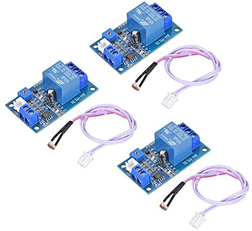 XTVTX 3PCS XH-M131 Modulo relè fotoresistenza DC 12V Interruttore di controllo della luce Modulo relè fotoresistenza Sensore di rilevamento Interruttore di controllo automatico della luce con cavo