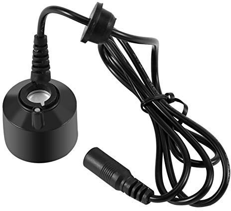 Atyhao Mist Maker, 3.5 * 2.5cm / 1.38 * 0.98in Mist Maker Mini Black with No Light for Water Fountain Pond Fish