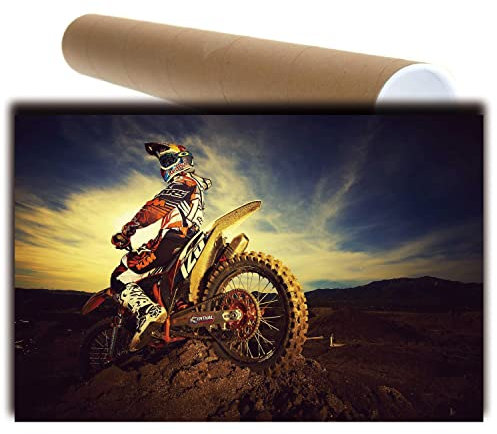 Motocross Dirt Bike Poster 15x23 inches 38x58 cm (380X580mm) Rahmenlos Poster Dekorative Wandgeschenke
