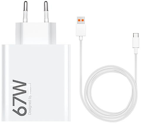 Original 67W Xioami HyperCharge TurboCharge Ladegerät mit USB-A zu USB-C Ladekabel 1 m mit Chip