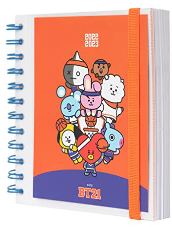 Grupo Erik Schulplaner 2022 2023, BT21 Schulkalender 2022 2023, Schülerkalender, Studentenkalender, Terminkalender 14x16 cm, ein Tagesplaner für ein erfolgreiches Schuljahr, Personal Organizer