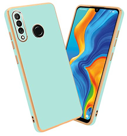 Cadorabo Hülle kompatibel mit Huawei P30 LITE Schutzhülle TPU Silikon Case Liquid Design mit Kameraschutz Slim Kratzfest Weiche Gummi mit Rundumschutz Case Hülle für Huawei P30 LITE in Grün