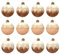 Kaemingk Weihnachtskugeln Glas 8cm x 12 Stück mit Farbverlauf Glitzer bemalt Christbaumkugeln braun/beige