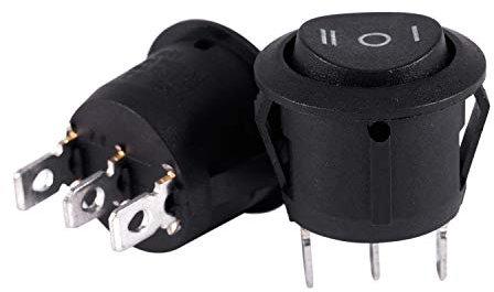 2 x CA 6A / 250V 10A / 125V 3 pin SPDT ON/OFF/ON 3 posizioni Rotondo Barca Interruttore a bilanciere