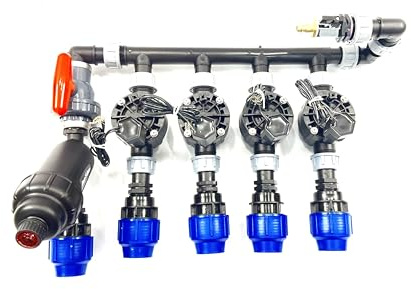 A.N. - Regenengel easystart Verteiler Set Basic Rohranschlüsse 25 mm 3/4 Wandverteiler Verteilerkonstruktion (4 Zonen)