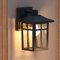 S'AFIELINA® Wandleuchte Aussen, IP44 Wasserdicht, Außenlampe Wand für Terrasse, Aussenleuchten Hauswand, Aussenlampe E27 Fassung, Wandlampe Außen Schwarz, 1 Stück