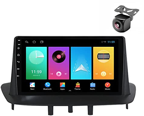 Android 12 Radio para Renault Megane 3 Fluence SM3 2008 2009-2014 2 DIN de Coche NAVEGACIÓN con Pantalla Táctil 9 Pulgadas Reproductor Multimedia autoradio Estéreo Carplay Auto (M150S 4core 2+32G)