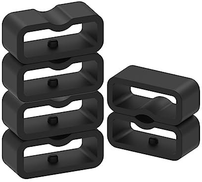 Chofit Ersatz-Sicherungsringe, kompatibel mit Fitbit Inspire 3/Inspire 2/Inspire/Ace 3/Ace 2, Silikon-Verbindungsstück, Ringhalter, Armband, Sicherheitsschlaufe, Schwarz