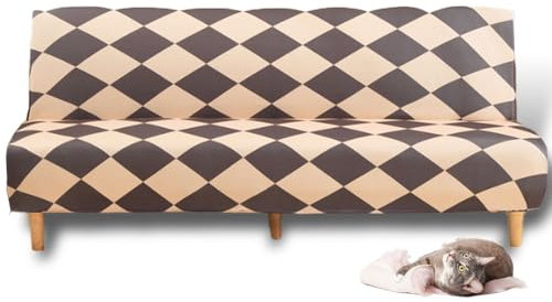 Jinayana Clic Clac Sofahusse, Polyester-Sofa-Sitzbezüge ohne Armlehnen 3 Sitzers(Gitter