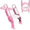 Crystals Potty Training Toilet Seat, Baby Toilet Seat for Toilet Training, Adjustable Toddler Toilet Seat and Step with Step Ladder & Padded Seat, Potty Training Seat for Kids, Boys, Girls (Pink)