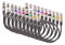 Summina 10pcs XLR Cable DMX 1.5M/5ft - Cable de Micrófono de 3 Pines Balanceado y Blindado para Luz de Escenario, Cabezal Móvil, Par, Mezclador