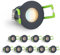 LongLife LED 10er Set Einbaustrahler Mini 3W CCT 2700K-6500K anthrazit RAL 7016 IP65 Dimmbare Strahler für Terrassenüberdachung, Carports, Dachüberständen