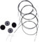 KnitPro K10683 Kabel, Gemischt, Schwarz/Silber, 60cm