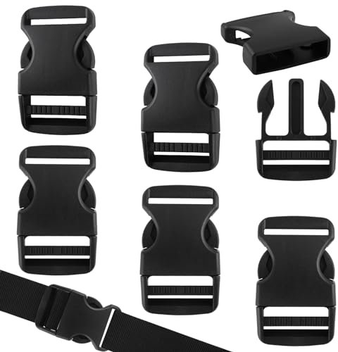 6 Stück Schnallenverschluss Kunststoff Ersatzschnalle 38mm Steckschnalle Reparatur Rucksack Schnallen Fahrradhelm Gurtel Verschlüsse Ersatz Schnalle für Rucksack, Gepäckgurt, Haustierhalsbänder,Gürtel