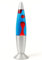 Meown Retro Motion Lamp 16 – Soothing Blue & Red Wax in Glass with Silver Metal Base, UK Plug & Bulb Included – Relaxing Night Light for Bedroom, Kids Room, Office, Living Room & Gifts