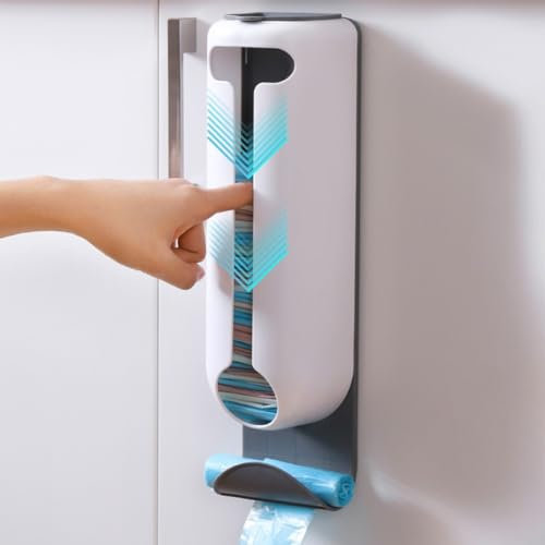 DAZZLEEX Dispenser per Sacchetti Di Trasporto, Supporto Adesivo Da Parete per Sacchetti Di Plastica Riutilizzabili Sacchetti per La Spesa Saver Kitchen Roll Freshness Protection Package Dispenser