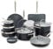 GreenPan Swift 17 Piece Cookware Set, Non-Toxic PFAS-Free Ceramic Nonstick, Stainless Steel Handles, Pots, Pans, Lids, Grill, Griddle, Sauté & Saucepans, Dishwasher & Oven Safe, Gray