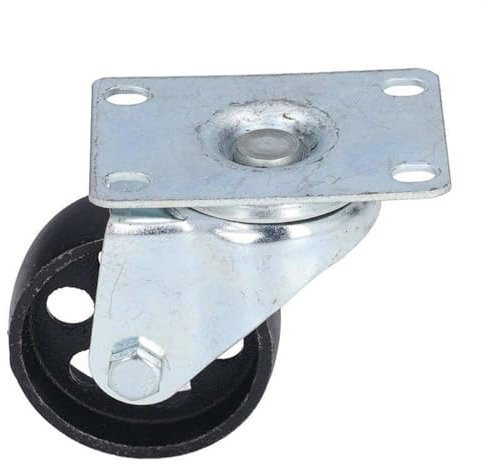 lenkrollen 3 Zoll Gusseisen Lenkrolle Drehplatte Doppellager Universalrad Ersatz für Trolley Möbelrollen