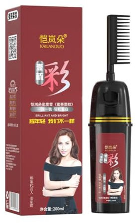 Colorful Plant Hair Dye With Innovative Comb Applicator, Cream Washing Hair Color W4E1 Kit Hai Household Easy-to-wash With Color