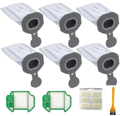 6 bolsas de repuesto para aspiradora Vorwerk Kobold VK7 / Vorwerk Kobold FP7, bolsas de repuesto, 6 bolsas de polvo, 2 filtros, 1 fragancia y 1 cepillo de limpieza