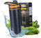 Wasserfilterflasche, 800ML Outdoor Wasserfilter Flasche mit 1500L Filterkapazität I entfernt 99,99% Aller Bakterien und Keime ab, Filter für Wandern Camping Survival Reise (Orange)