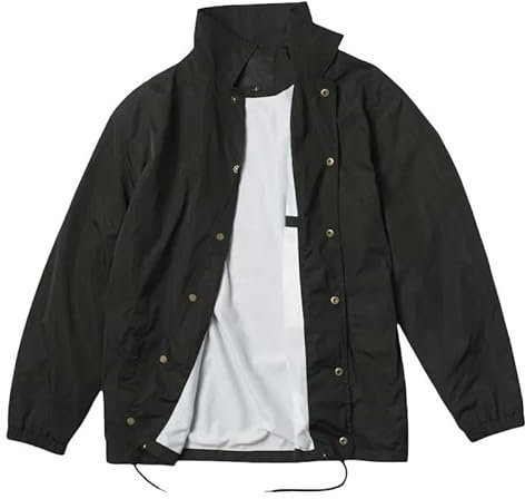 SYLDMKJ Mens Jacket Hip Hop Streetwear Plain Black Coach Jacke wasserdichte Leichte Männerwindbreaker Für Männer-Schwarz-XXL