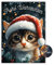 HIDEBLOOM I Weihnachtskarten Set Katze I 10 Stück I DIN A6 (10,5 cm x 14,8 cm) I Weihnachtskarte Set I Weihnachtspostkarten I Christmas Card I Grußkarten Weihnachten Katze