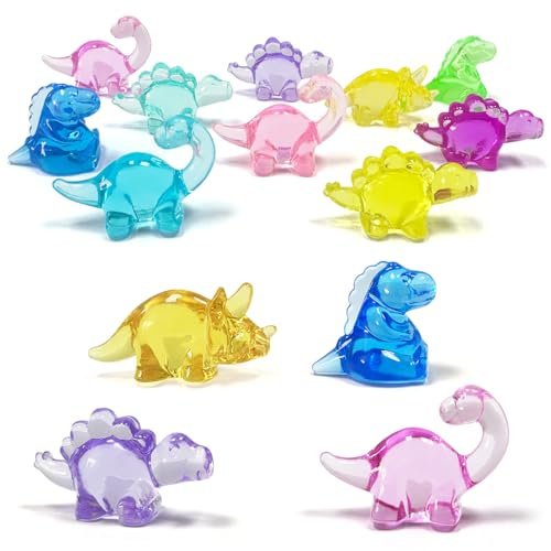 NLR FUN [500g, 60 Stück Acryl Dinosaurier Edelsteine, 4 einzigartige Formen Finger Dinosaurier. Festliche Party Wohnkultur. Preisverleihungen | Geschenktüte Füller, Geburtstag / Ostern Preise