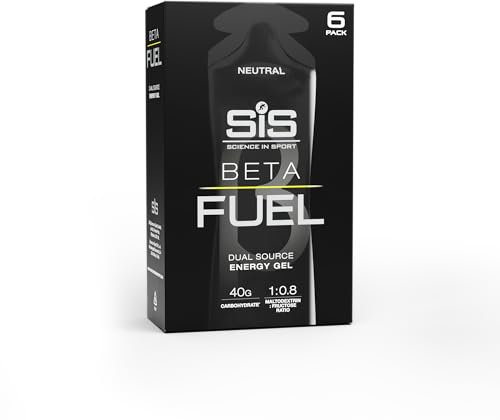 Science in Sport Beta Fuel Neutral | Dual Source Unflavoured Running Gels | 40g Carbs per 60ml Serving | Energy Gels for Endurance, Running and Cycling (6 Pack)