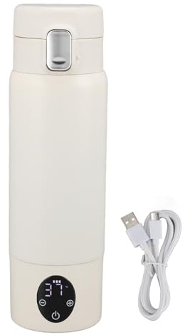 Portable Baby Bottle Maker, 300ML Capacity Fast Heating Safe for Breastmilk/Formula, Travel Baby Milk Warmer with Temperature Control 37 to 50℃