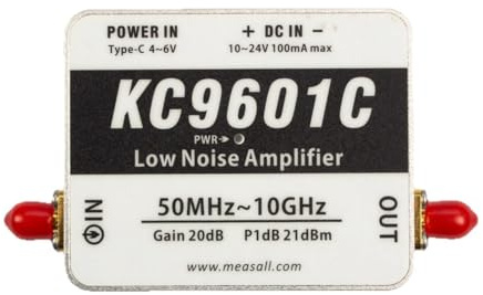 Uxsjakjsd KC9601C 21dB High Gain Low Noise Amplifier 50MHz-10GHz Ultra-Wideband Module Type-C Power Supply