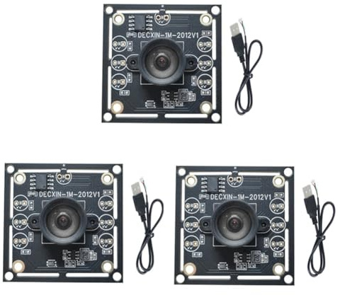 Ujjdwiurgh 3 x 100-Grad-Kamera-Modul, 1 MP, OV9732, 1280 x 720, 30 fps, USB-Kamera-Modul-Laufwerk für WinXP/7/8/10, mit 60 cm langem Kabel