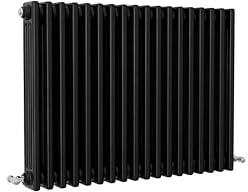 SLINE SANITARY Traditional 3 Column Cast Iron Style Radiator Horizontal Black 600x830mm