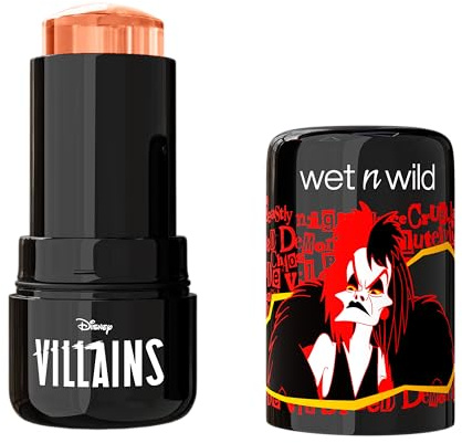 Wet n Wild x Disney Villains Jelly Blush, Aufbaubares Gel-Rouge, Dewy Glow Finish - Inspiriert von Cruella De Vil, Vain