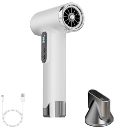 SL Euthtion Cordless Rechargeable Hair Dryer, 15000mAh Battery Operated,USB Portable Blow Dryer，3 Adjustable Hot and Cold Air Settings, Used for Travel, Camping, and RV.