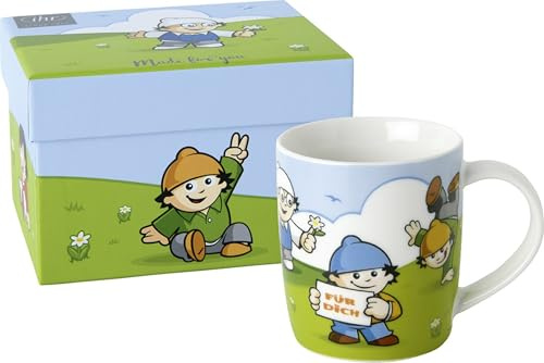 IHR - POM 1111500 - Kaffeebecher, Mainzelmännchen, Porzellan, 8,5cm x 9cm, 300ml, mit Geschenkverpackung