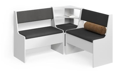 Livinity Eckbankgruppe Tiberio, Weiß, 120 x 120 cm | Ohne Tisch