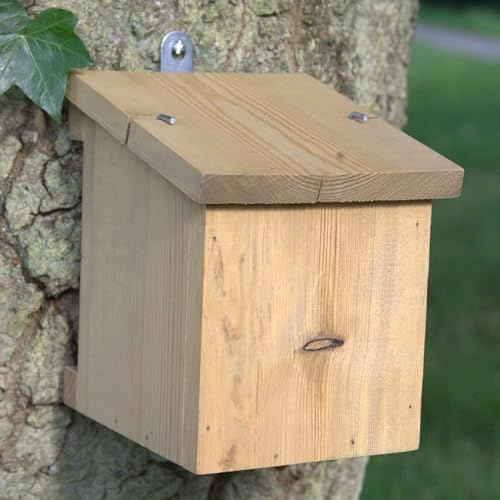 CJ Wildlife Nistkasten Gartenschläfer – Holz FSC® 100% Braun – Seitlicher Eingang 30 mm – Baumhöhlenhaus für Gartenschläfer – Wohnhaus für Winterschlaf