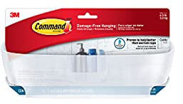 Command Strips BATH11-ES Shower Caddy With Water-Resistant Strips