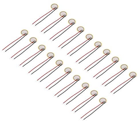sourcing map 20 Pcs Piezo Discs 10mm Acoustic Pickup Transducer Element Trigger Buzzer CBG Guitar