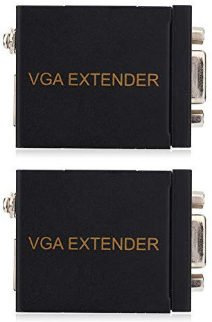 Mavis Laven Extendeurs VGA Extendeur 60M VGA RJ45 Signal VGA vers extenseur de signal RJ45 Transmetteur CAT-5/6 Câble Ethernet