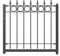 ELEO Gartentor Belluno anthrazit schwarz - 1x1 m Gartenpforte klein aus Metall als Eingang in den Garten handgeschmiedet Schmiedeeisen wetterfest pulverbeschichtet - Gartentür massiv und stabil