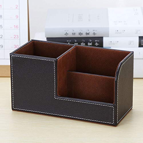 Schreibtisch Organizer Ordnungssystem Tisch Leder Stiftehalter Stiftebox Stifteköcher Multifunktionale Bürobedarf