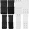 Bequeme BH Verlängerung, 4 Pack, Schwarz, Weiss, Größe L, 3 x 3 Haken Reihe, für alle BH Modelle, weiches und elastisches Material, Büsten Verschluss Erweiterung, Bra Extender, BH mit Komfort tragen