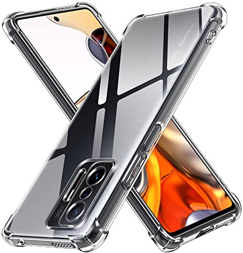 ivoler Klar Silikon Hülle für Xiaomi 11T 5G / Xiaomi 11T Pro 5G mit Stoßfest Schutzecken, Dünne Weiche Transparent Schutzhülle Flexible TPU Durchsichtige Handyhülle Kratzfest Case Cover